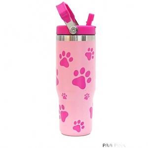 NEW 42POPS animal paw print stainless steel insulated 30 oz tumbler in hot and l